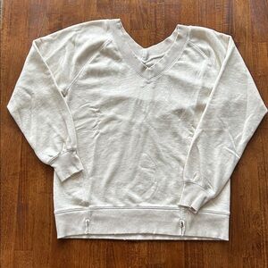 Aerie womens minimalist running errands long sleeve relax fit cream shirt XXS​